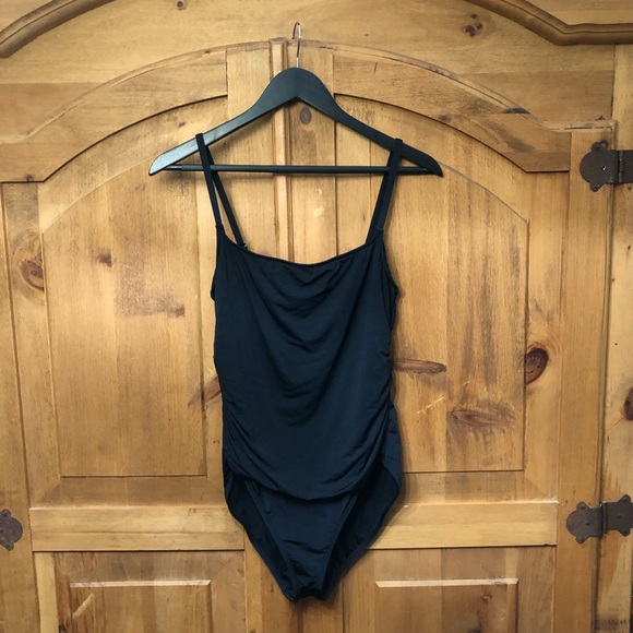 LeBlanca one piece black swimsuit size 14 - Picture 1 of 8
